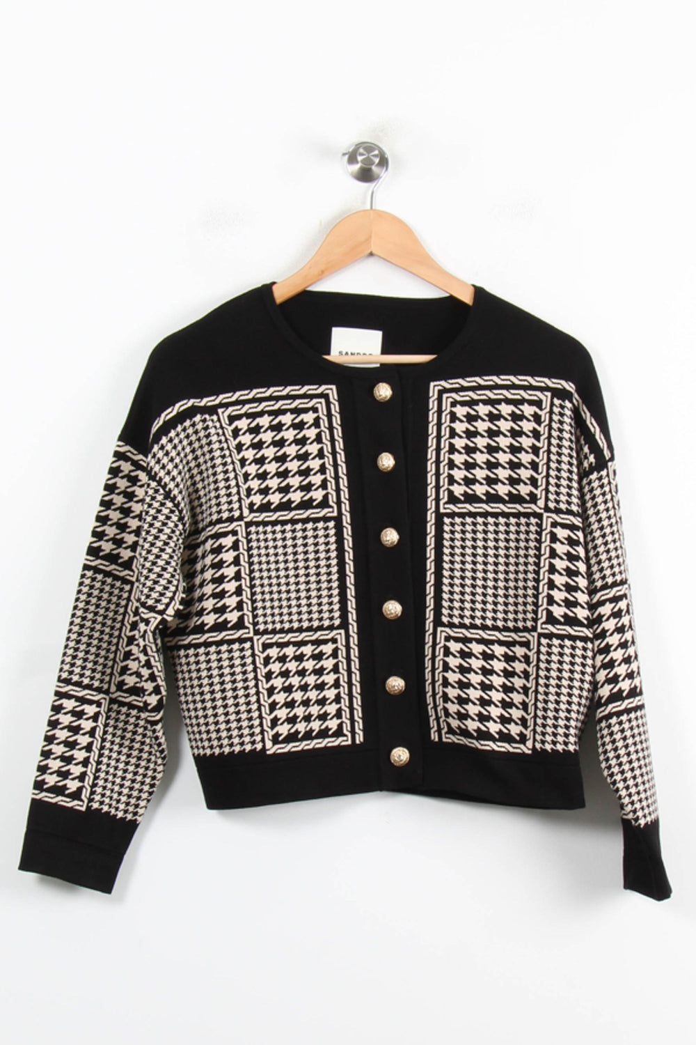 Cardigan Noir et Beige - Taille XS/34 de la marque Sandro | PARAD77044 - Vendu par Paradigme - Image 2