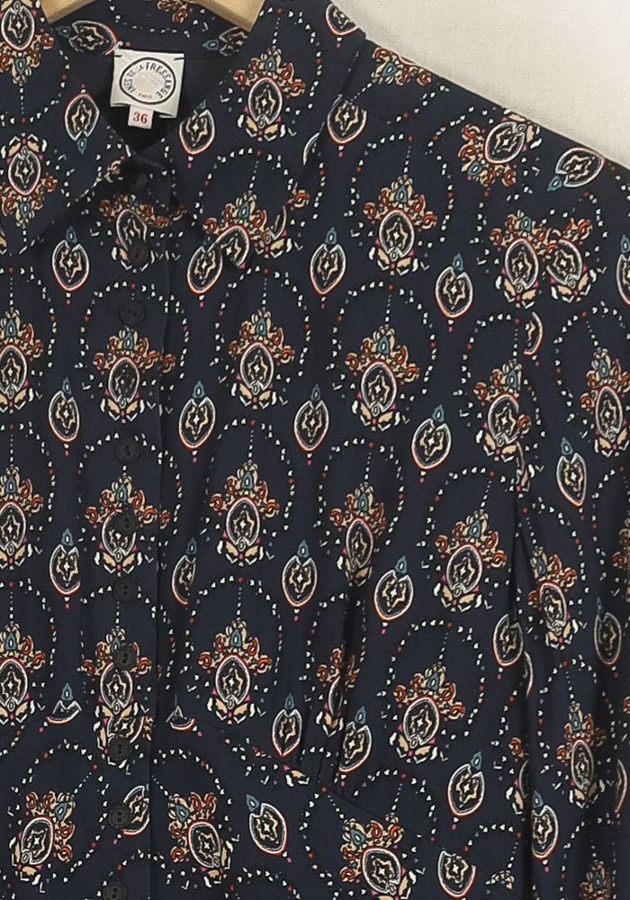 Robe Chemise Bleue - Taille S/36 de la marque Ines de la Fressange Paris | PARAD77052 - Vendu par Paradigme - Image 3