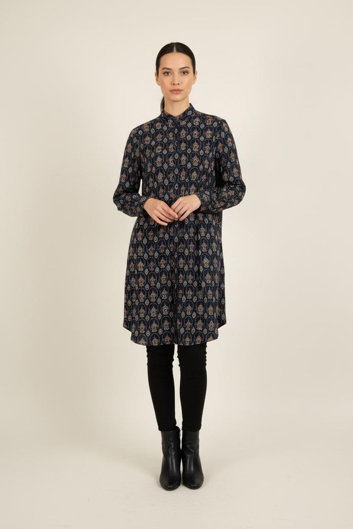 Robe Chemise Bleue et Orange - Taille S/36 de la marque Ines de la Fressange Paris | PARAD77054 - Vendu par Paradigme - Image 1