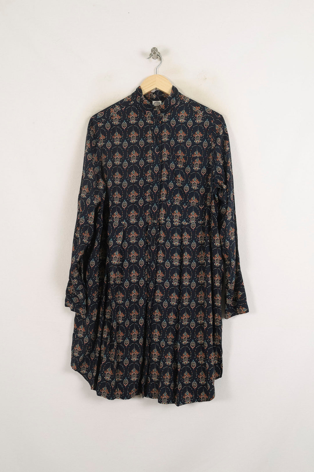Robe Chemise Bleue et Orange - Taille S/36 de la marque Ines de la Fressange Paris | PARAD77054 - Vendu par Paradigme - Image 2