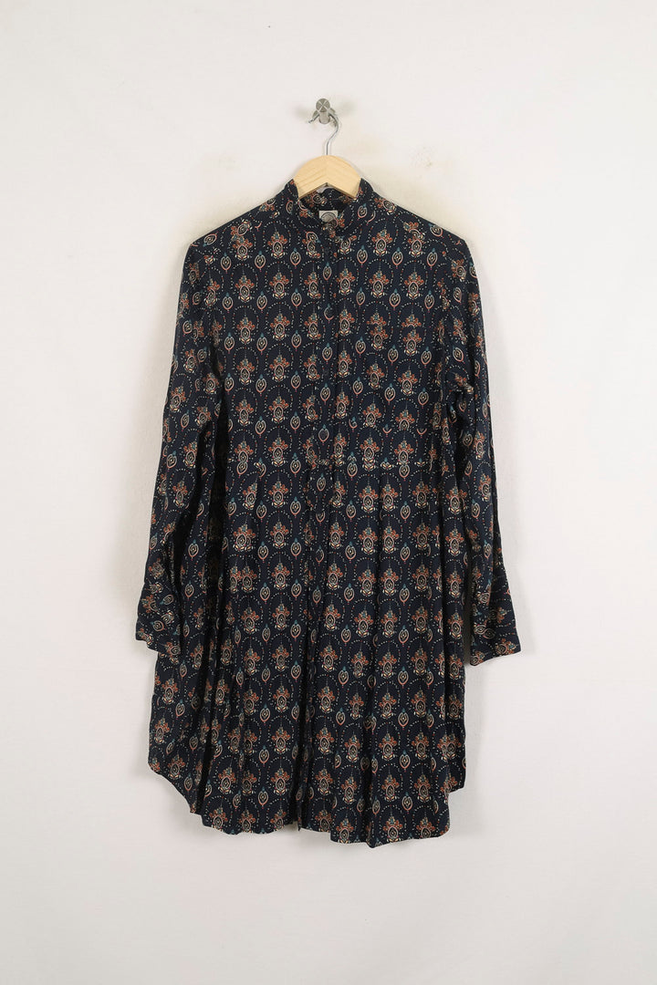 Robe Chemise Bleue et Orange - Taille S/36 de la marque Ines de la Fressange Paris | PARAD77054 - Vendu par Paradigme - Image 2