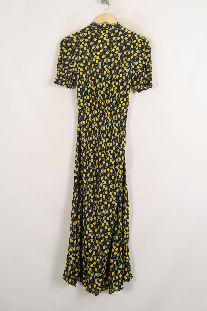 Robe Longue Bleue et Jaune - Taille S/36 de la marque Ines de la Fressange Paris | PARAD77055 - Vendu par Paradigme - Image 4