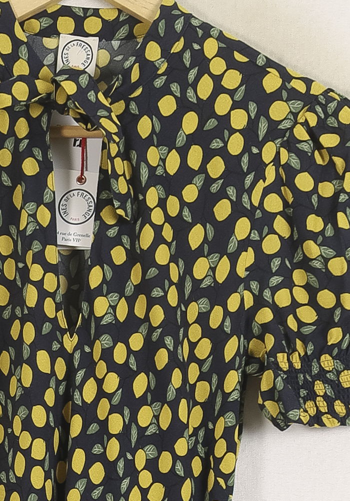 Robe Longue Bleue et Jaune - Taille S/36 de la marque Ines de la Fressange Paris | PARAD77055 - Vendu par Paradigme - Image 3