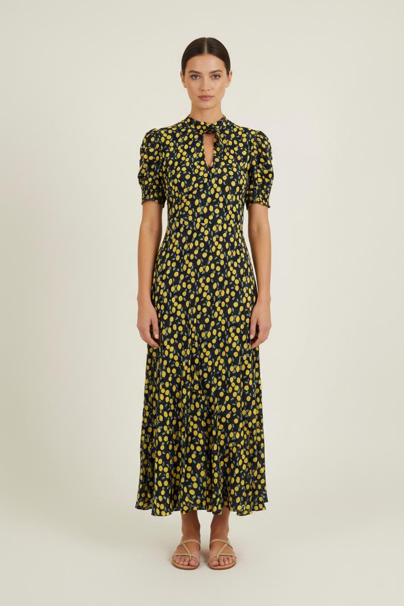 Robe Longue Bleue et Jaune - Taille S/36 de la marque Ines de la Fressange Paris | PARAD77055 - Vendu par Paradigme - Image 1