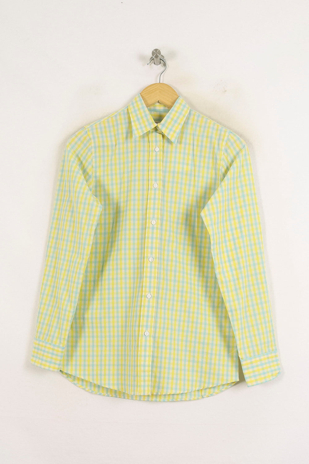 Chemise Carreaux Jaune et Bleu - Taille XS/34 de la marque Ines de la Fressange Paris | PARAD77056 - Vendu par Paradigme - Image 2