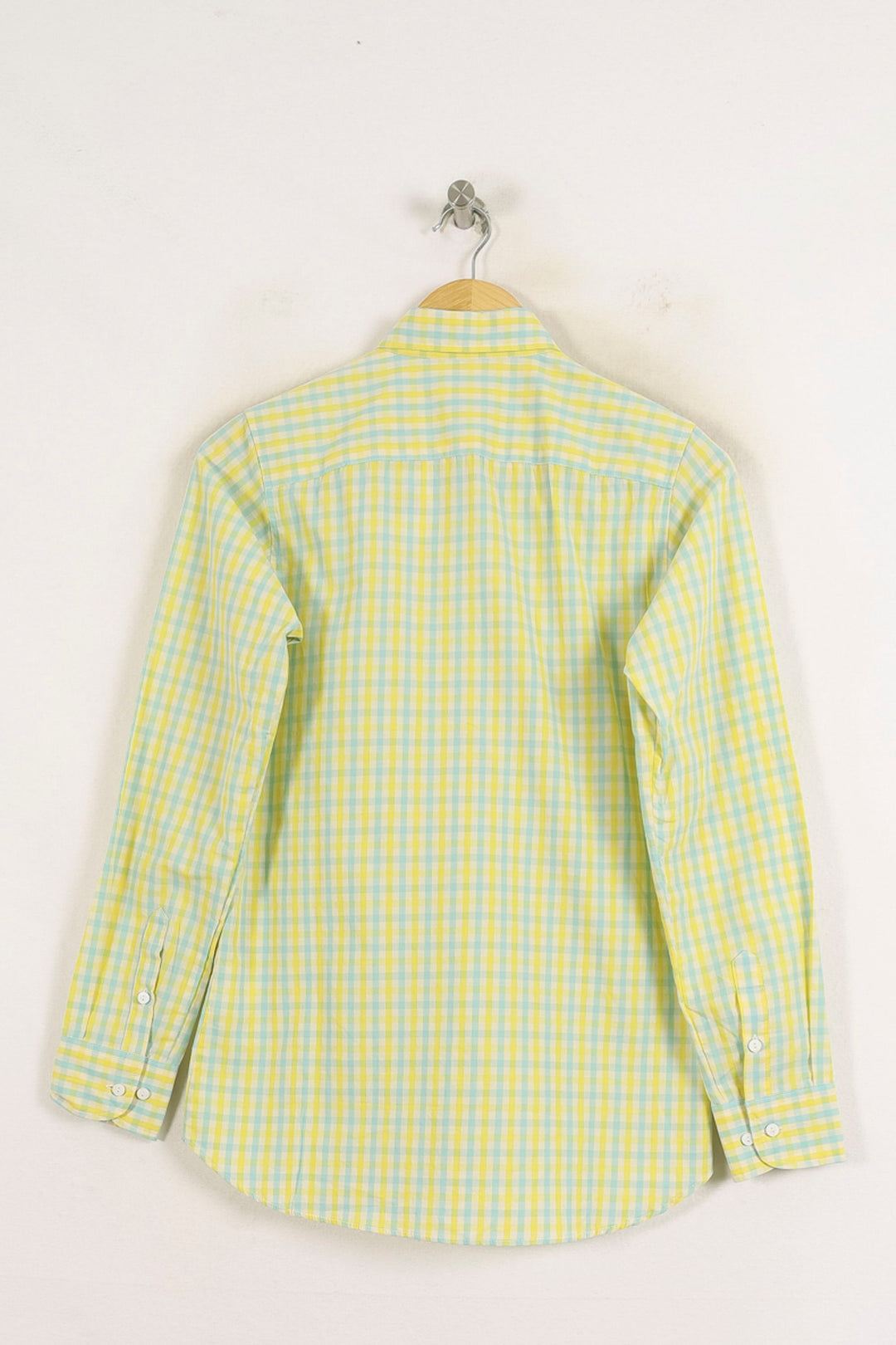 Chemise à Carreaux Jaune et Bleue - Taille S/36 de la marque Ines de la Fressange Paris | PARAD77057 - Vendu par Paradigme - Image 4
