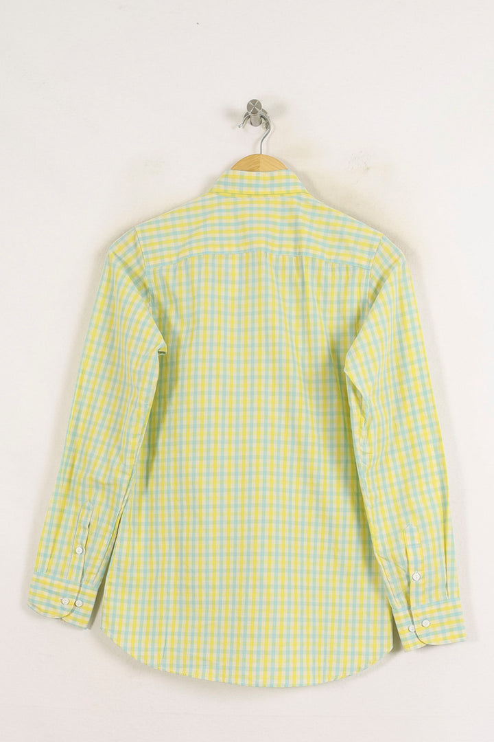 Chemise à Carreaux Jaune et Bleue - Taille S/36 de la marque Ines de la Fressange Paris | PARAD77057 - Vendu par Paradigme - Image 4