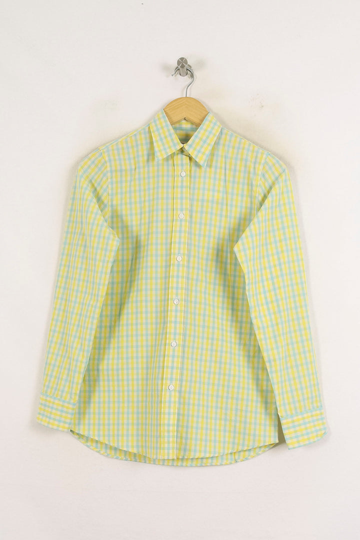 Chemise à Carreaux Jaune et Bleue - Taille S/36 de la marque Ines de la Fressange Paris | PARAD77057 - Vendu par Paradigme - Image 2