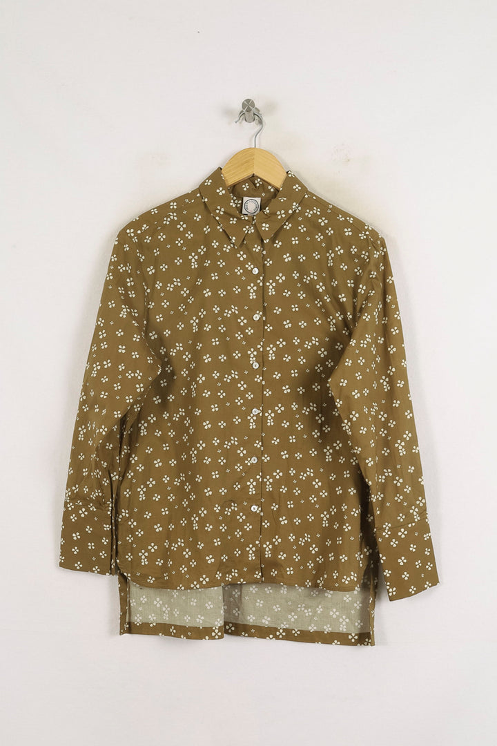 Chemise Marron et Blanche - Taille S/36 de la marque Ines de la Fressange Paris | PARAD77061 - Vendu par Paradigme - Image 2
