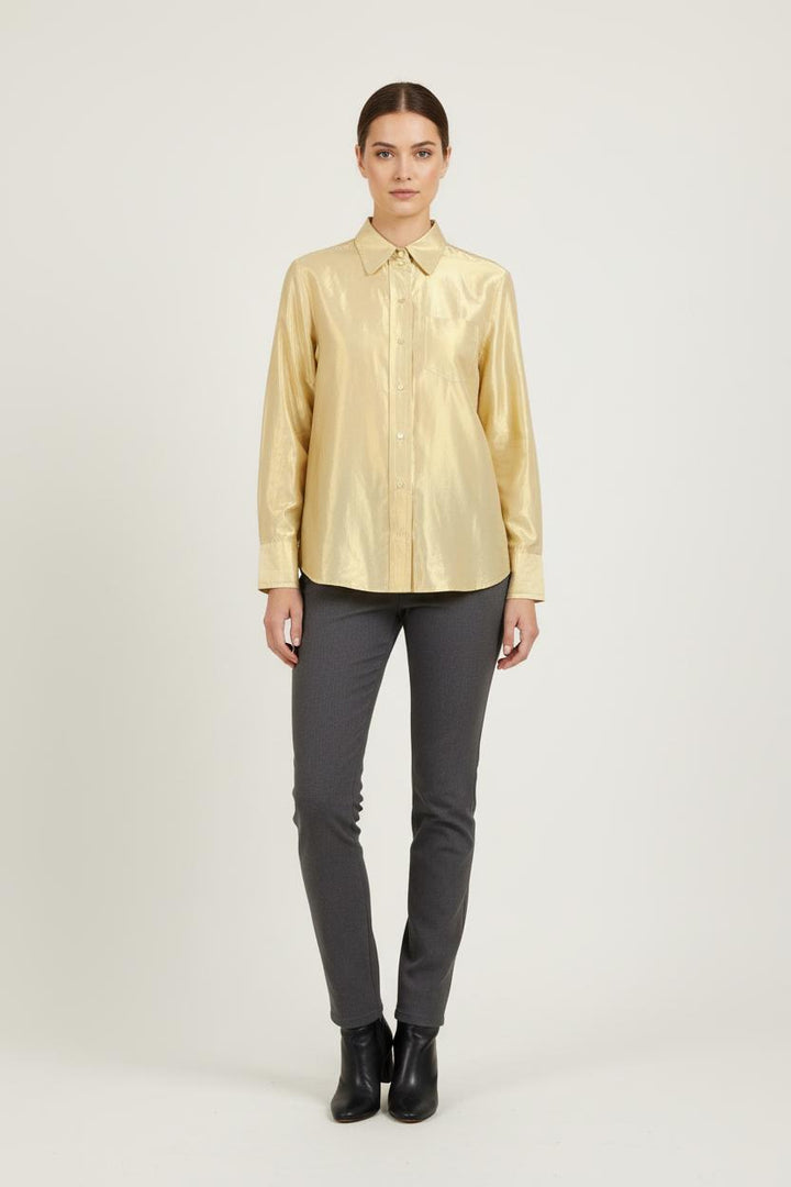 Chemise Or - Taille S/36 de la marque Ines de la Fressange Paris | PARAD77062 - Vendu par Paradigme - Image 1