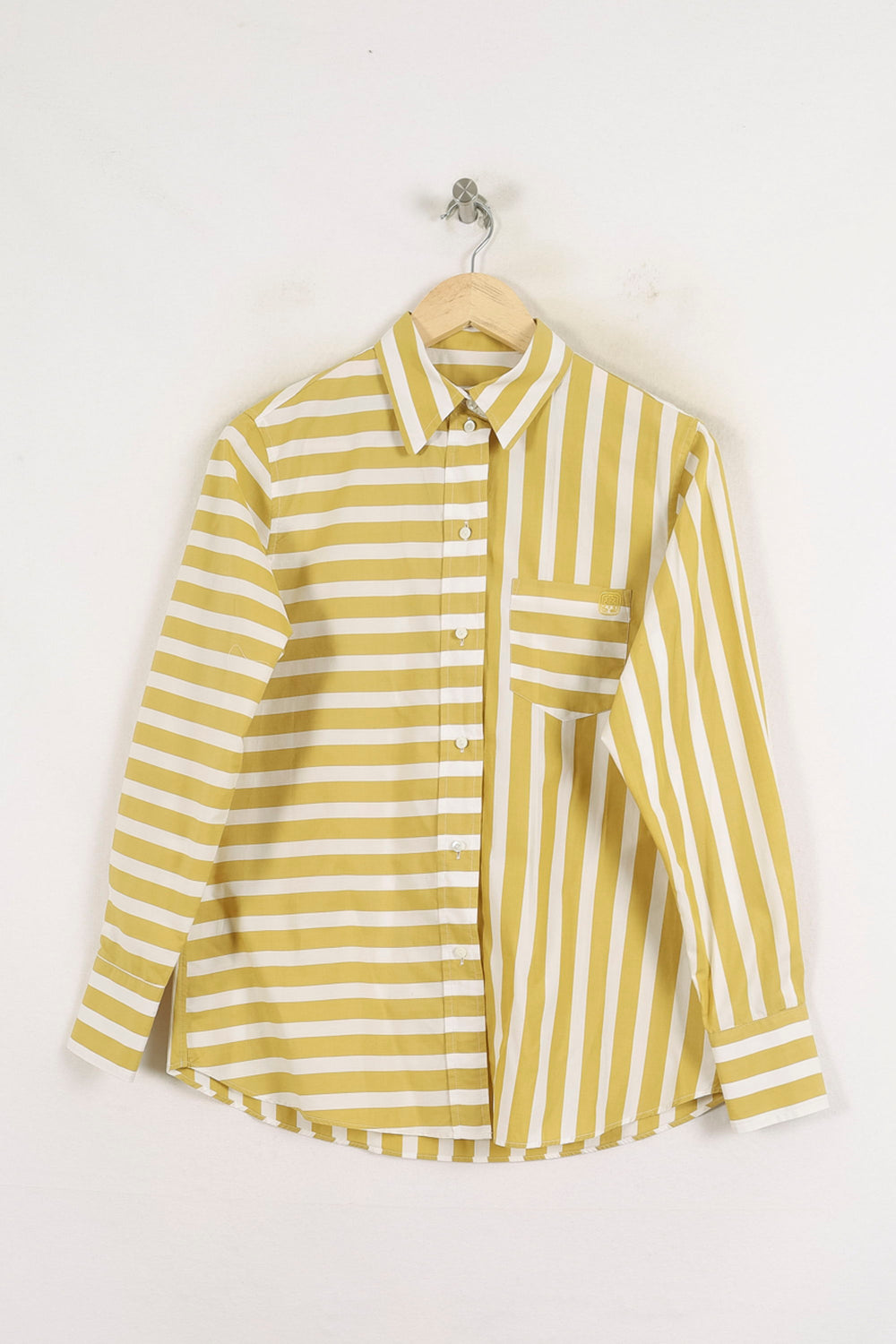 Chemise Rayée Jaune et Blanche - Taille S/36 de la marque Ines de la Fressange Paris | PARAD77063 - Vendu par Paradigme - Image 2