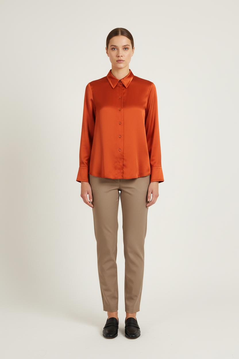 Chemise Satinée Bordeaux - Taille XS/34 de la marque Ines de la Fressange Paris | PARAD77070 - Vendu par Paradigme - Image 1