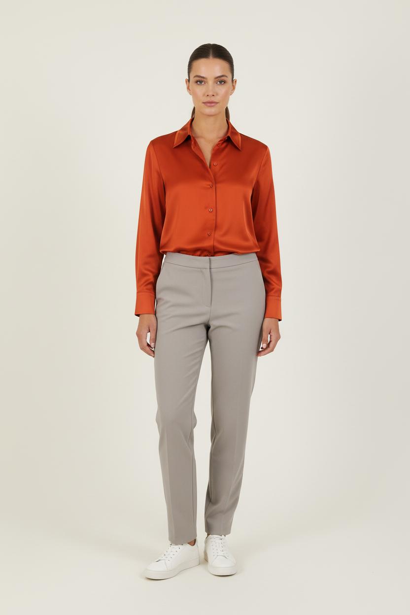 Chemise Satinée Bordeaux - Taille L/40 de la marque Ines de la Fressange Paris | PARAD77074 - Vendu par Paradigme - Image 1