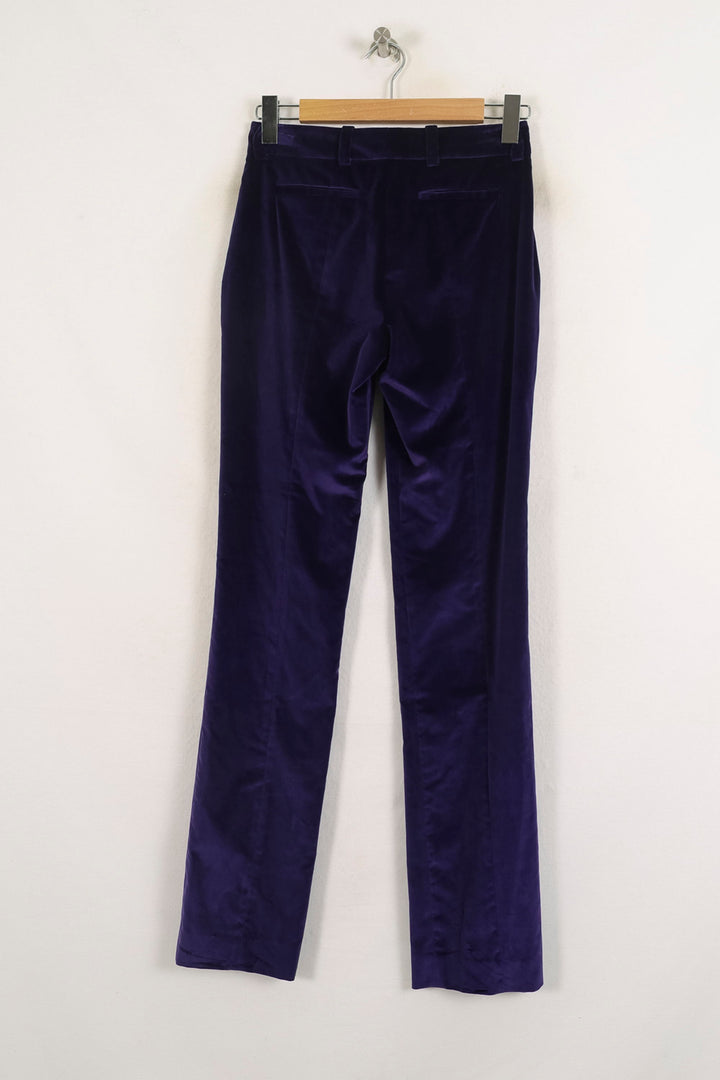Pantalon Droit Violet - Taille S/36 de la marque Ines de la Fressange Paris | PARAD77081 - Vendu par Paradigme - Image 4