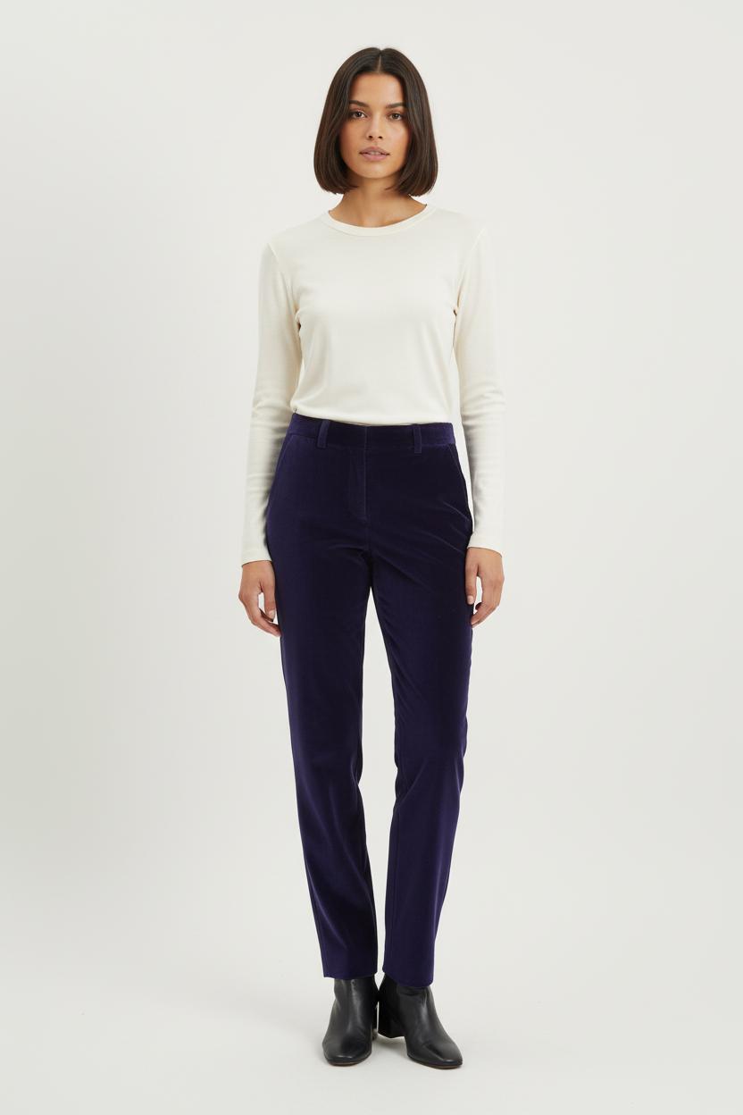 Pantalon Droit Violet - Taille S/36 de la marque Ines de la Fressange Paris | PARAD77081 - Vendu par Paradigme - Image 1