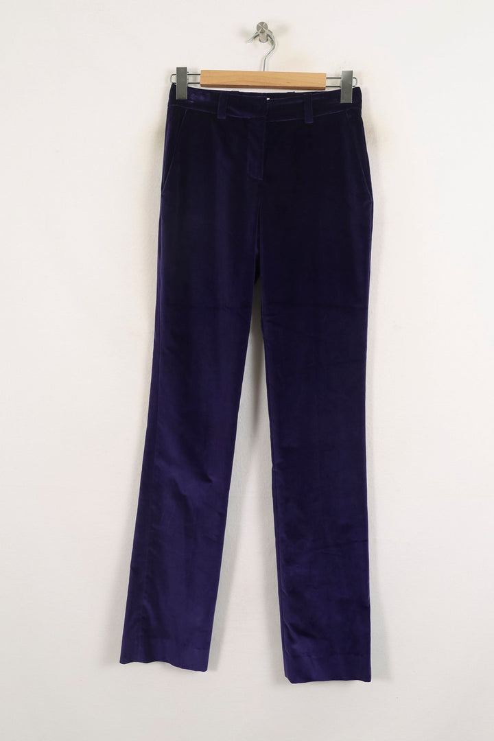 Pantalon Droit Violet - Taille S/36 de la marque Ines de la Fressange Paris | PARAD77081 - Vendu par Paradigme - Image 2