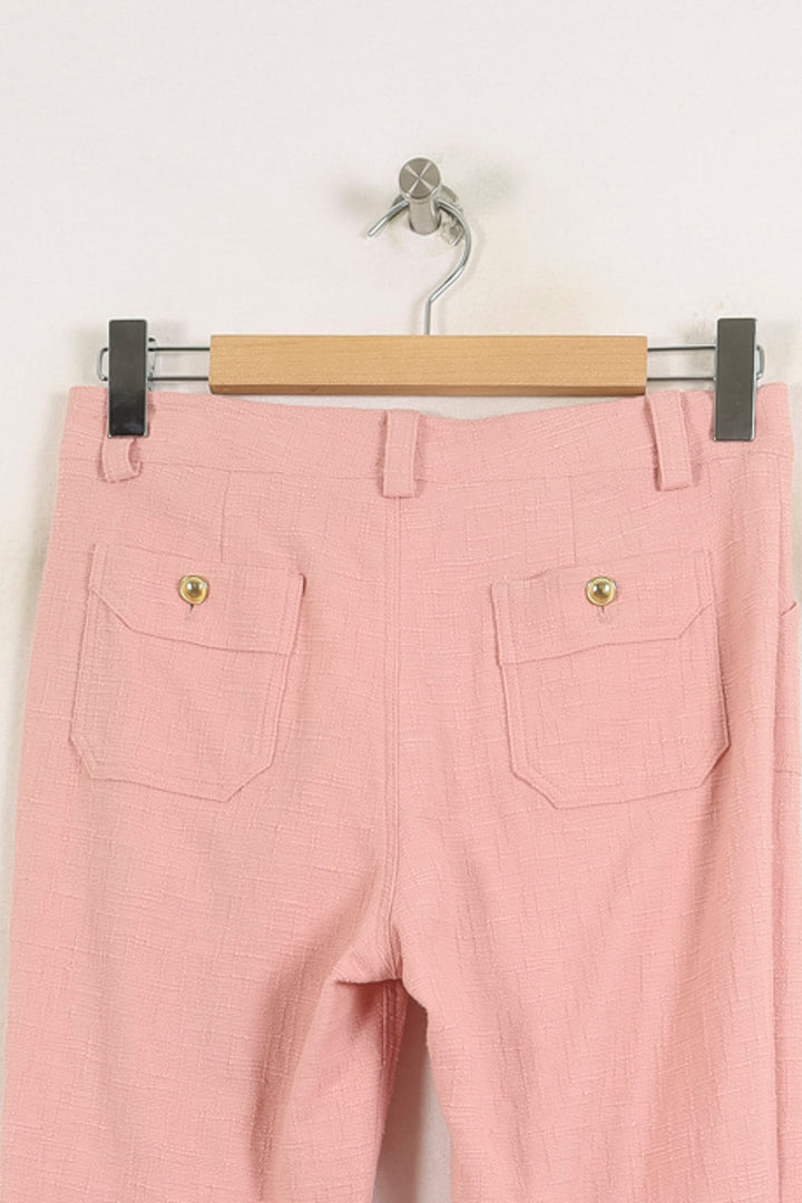 Pantalon Évasé Rose - Taille S/36 de la marque Ines de la Fressange Paris | PARAD77082 - Vendu par Paradigme - Image 4