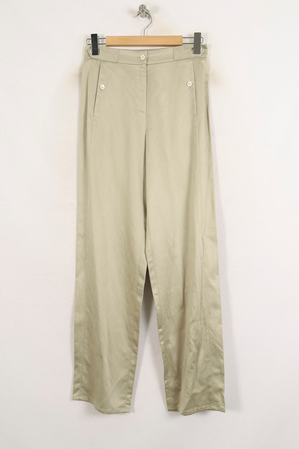 Pantalon Droit Beige - Taille S/36 de la marque Ines de la Fressange Paris | PARAD77088 - Vendu par Paradigme - Image 2