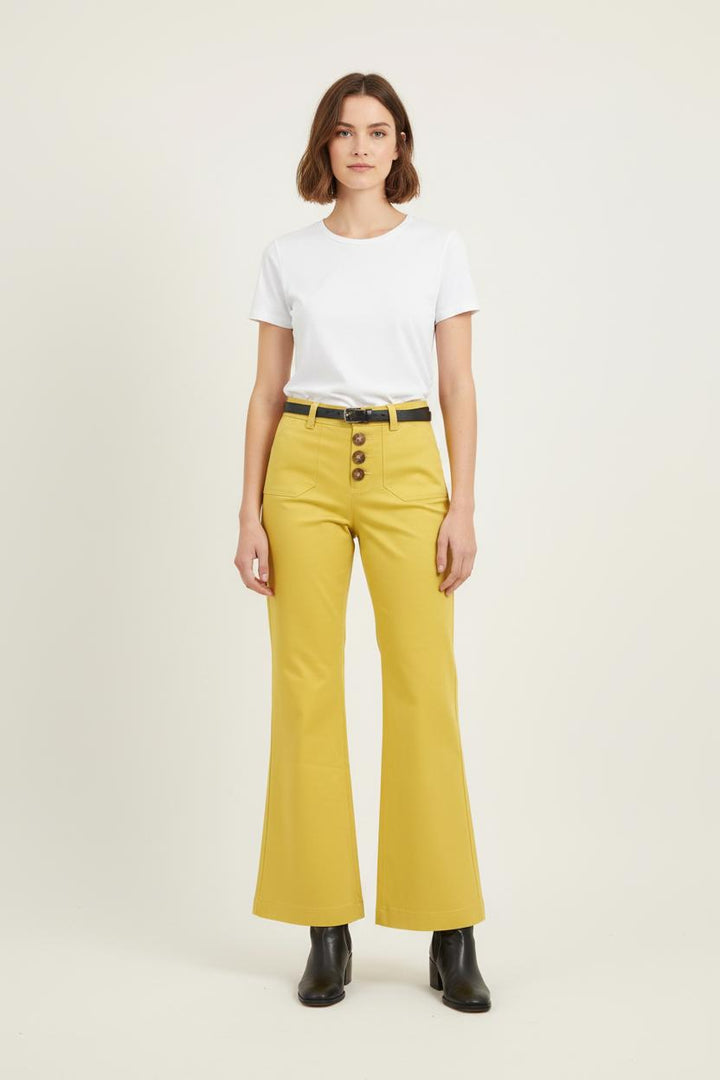 Pantalon Évasé Jaune - Taille S/36 de la marque Ines de la Fressange Paris | PARAD77089 - Vendu par Paradigme - Image 1
