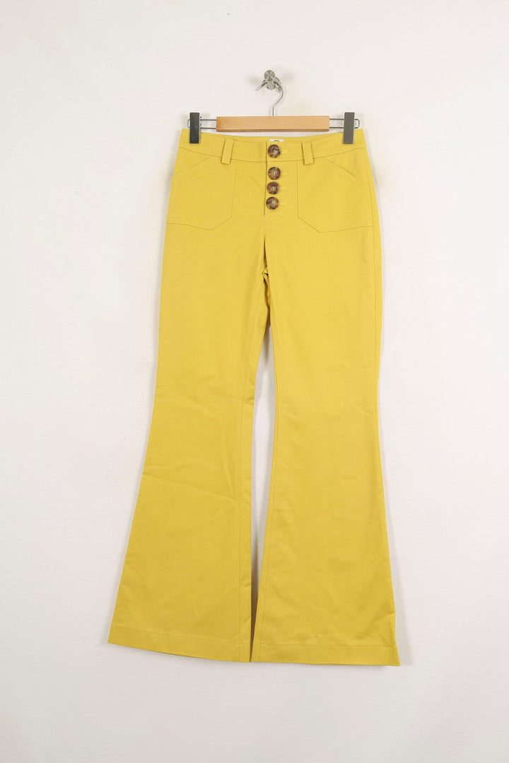 Pantalon Évasé Jaune - Taille S/36 de la marque Ines de la Fressange Paris | PARAD77089 - Vendu par Paradigme - Image 2
