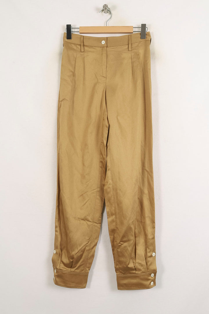 Pantalon Large Or - Taille S/36 de la marque Ines de la Fressange Paris | PARAD77092 - Vendu par Paradigme - Image 2
