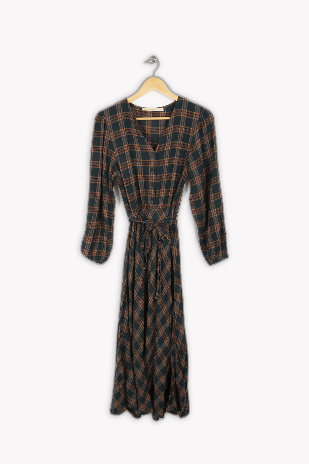 Long checked dress - L/40