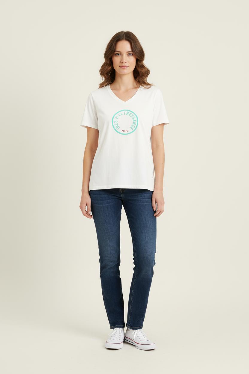 Tee-shirt Blanc - Taille S/36 de la marque Ines de la Fressange Paris | PARAD78109 - Vendu par Paradigme - Image 1