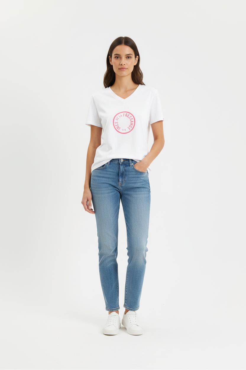 Tee-shirt Blanc - Taille S/36 de la marque Ines de la Fressange Paris | PARAD78110 - Vendu par Paradigme - Image 1