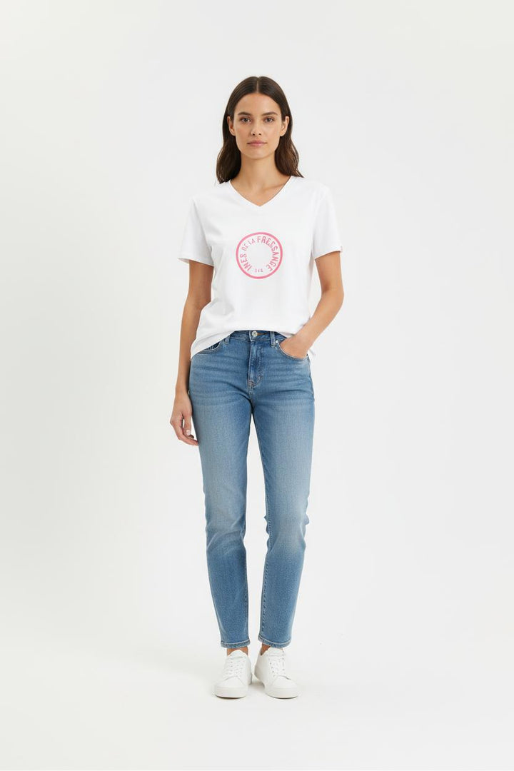 Tee-shirt Blanc - Taille S/36 de la marque Ines de la Fressange Paris | PARAD78110 - Vendu par Paradigme - Image 1