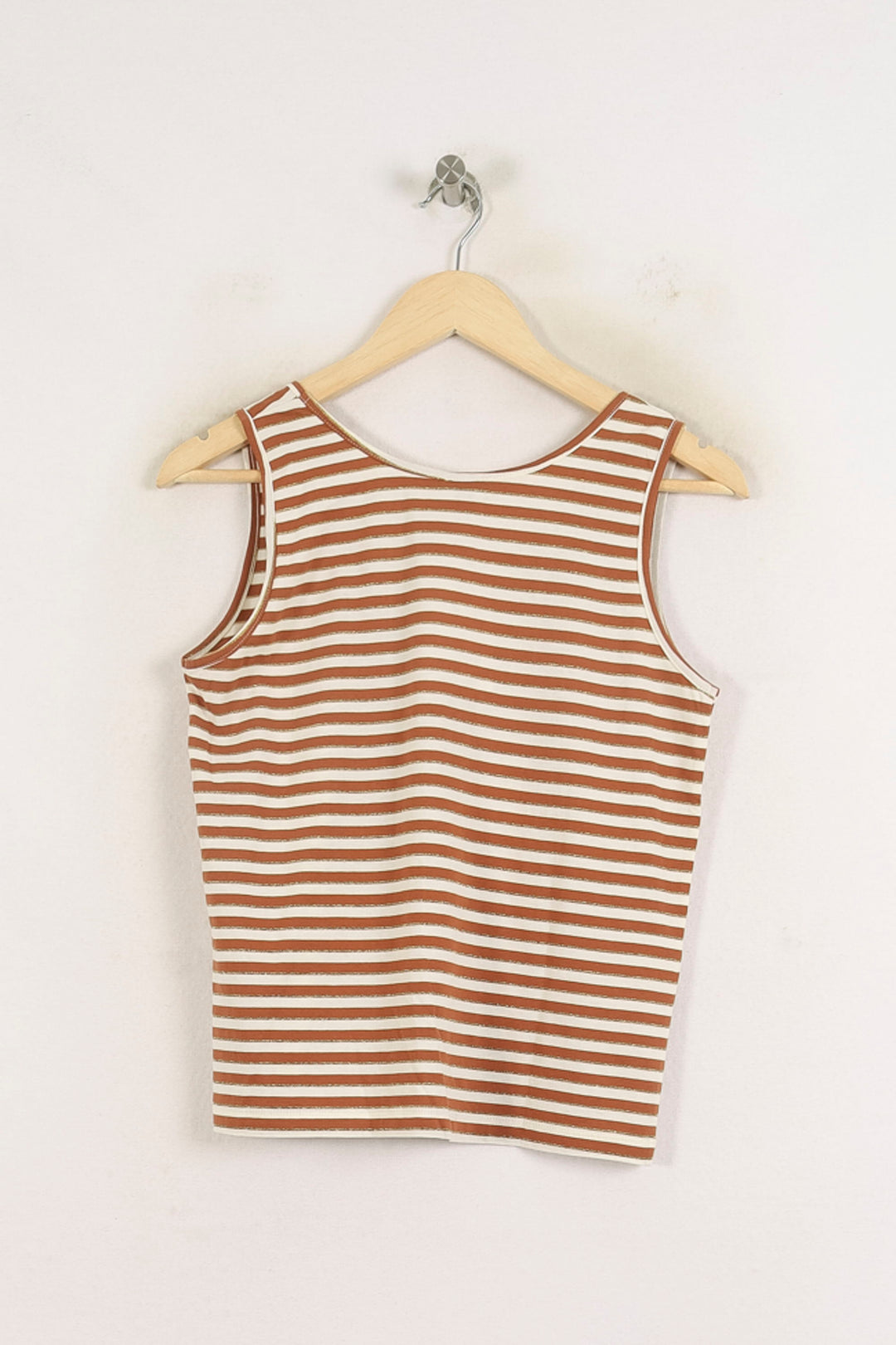 Débardeur Marron et Blanc - Taille S/36 de la marque Ines de la Fressange Paris | PARAD78111 - Vendu par Paradigme - Image 4
