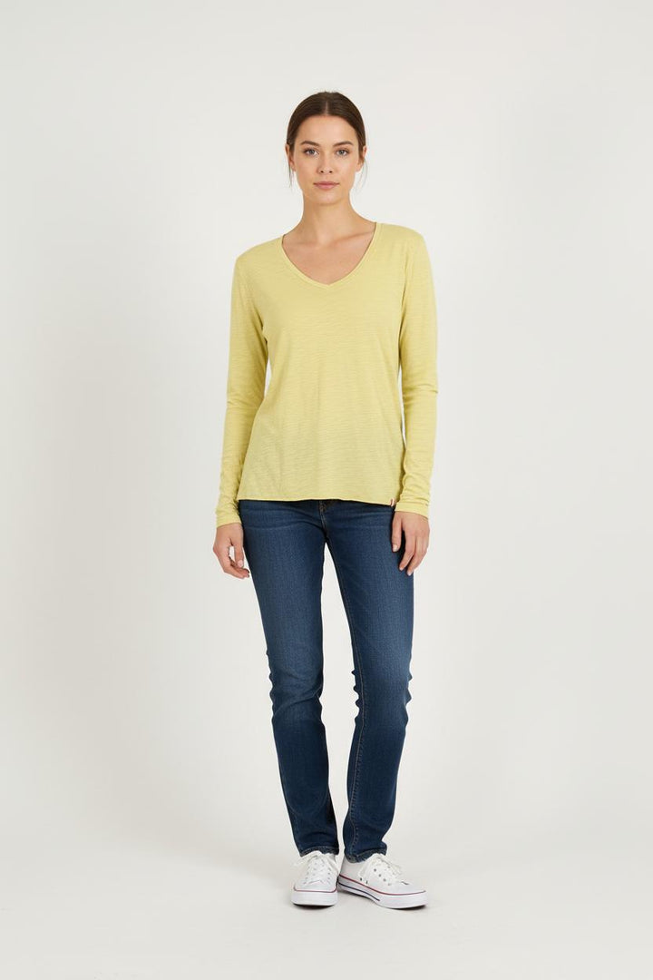 Tee-shirt Manches Longues Jaune - Taille S/36 de la marque Ines de la Fressange Paris | PARAD78112 - Vendu par Paradigme - Image 1