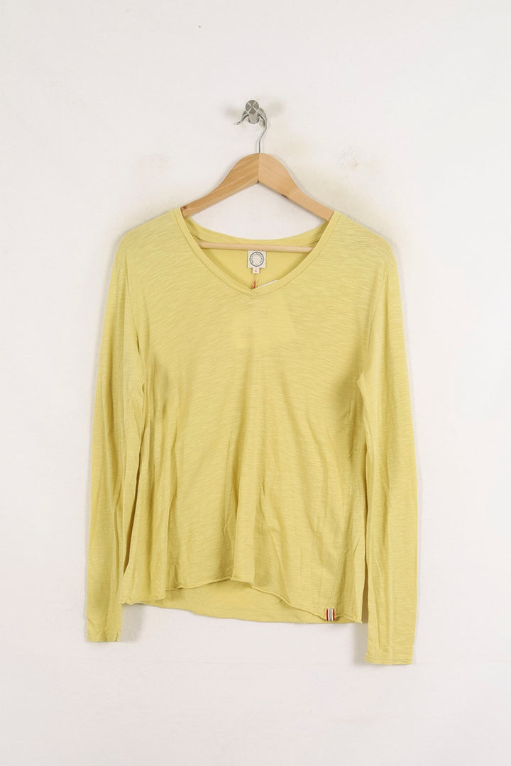Tee-shirt Manches Longues Jaune - Taille S/36 de la marque Ines de la Fressange Paris | PARAD78112 - Vendu par Paradigme - Image 2