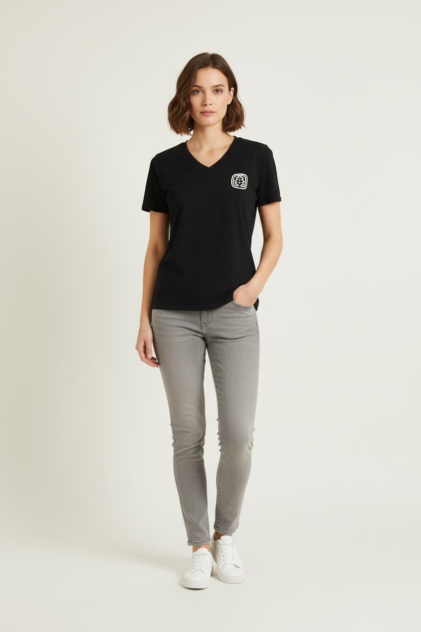 Tee-shirt Noir - Taille S/36 de la marque Ines de la Fressange Paris | PARAD78118 - Vendu par Paradigme - Image 1