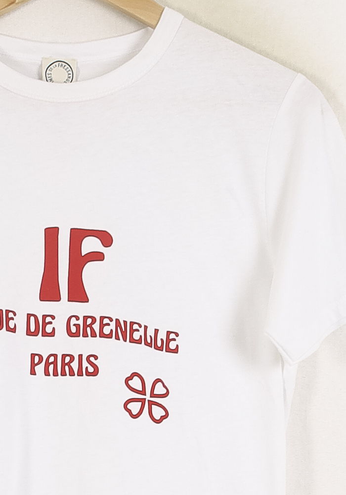 Tee-shirt Blanc et Rouge - Taille S/36 de la marque Ines de la Fressange Paris | PARAD78119 - Vendu par Paradigme - Image 3