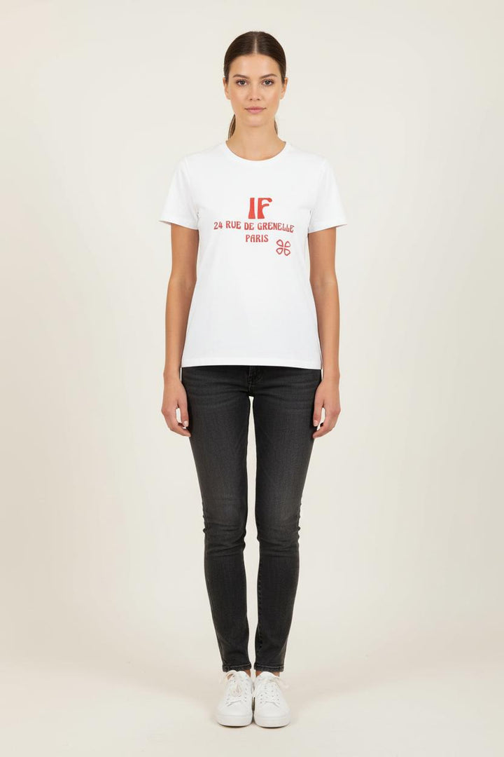 Tee-shirt Blanc et Rouge - Taille S/36 de la marque Ines de la Fressange Paris | PARAD78119 - Vendu par Paradigme - Image 1