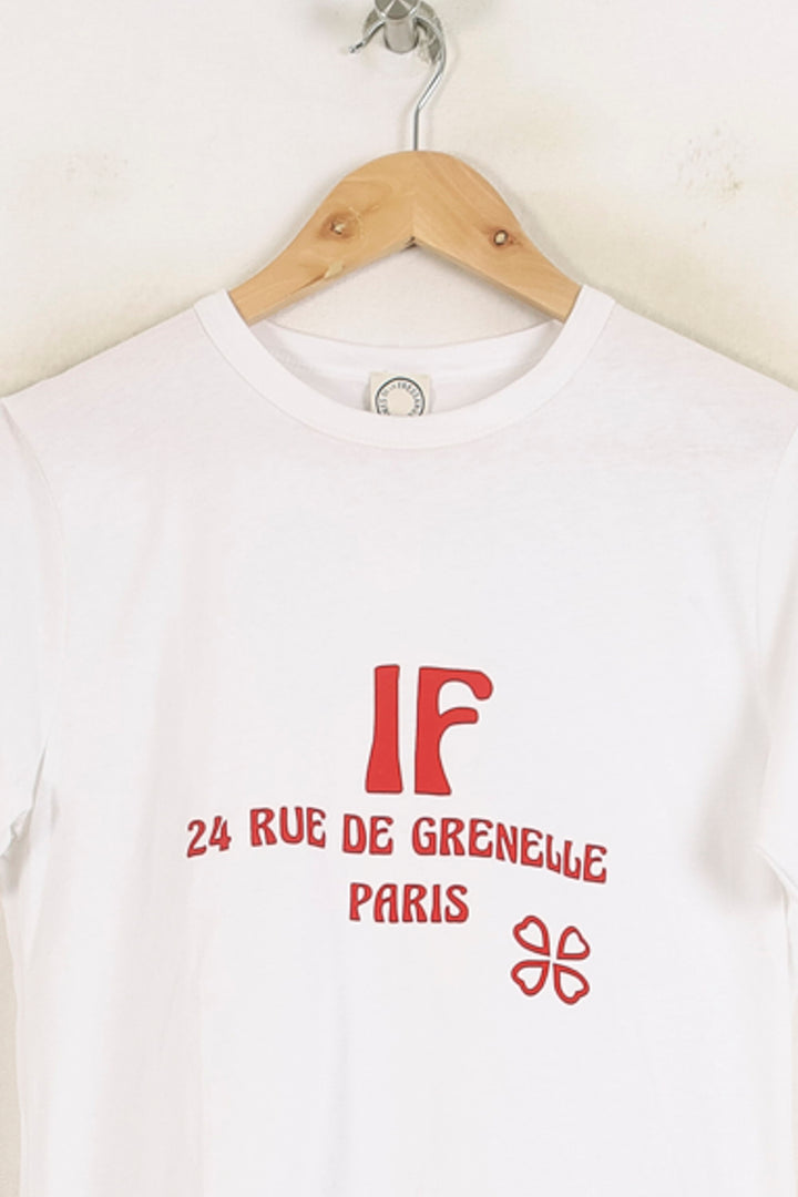 Tee-shirt Blanc et Rouge - Taille S/36 de la marque Ines de la Fressange Paris | PARAD78119 - Vendu par Paradigme - Image 2