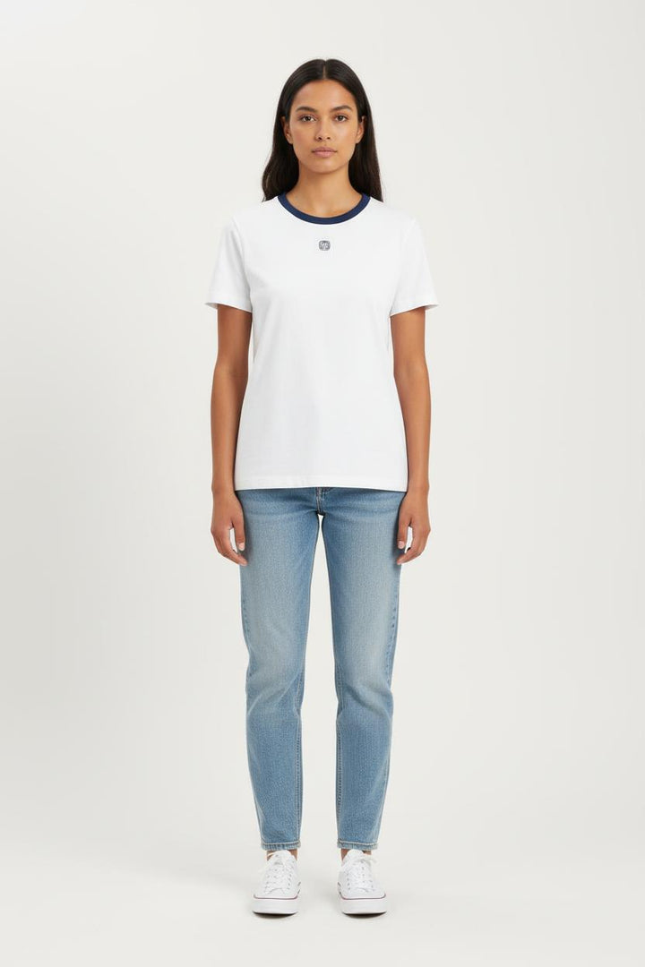 Tee-shirt Blanc et Bleu - Taille S/36 de la marque Ines de la Fressange Paris | PARAD78122 - Vendu par Paradigme - Image 1
