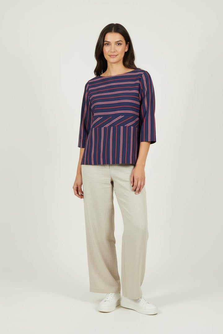 Blouse Bleu et Rouge - Taille S/36 de la marque Ines de la Fressange Paris | PARAD78132 - Vendu par Paradigme - Image 1