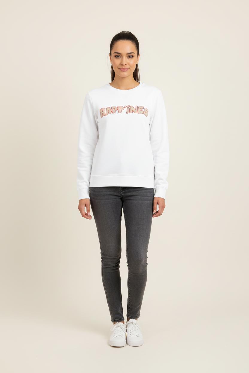 Sweatshirt Blanc - Taille L/40 de la marque Ines de la Fressange Paris | PARAD78134 - Vendu par Paradigme - Image 1