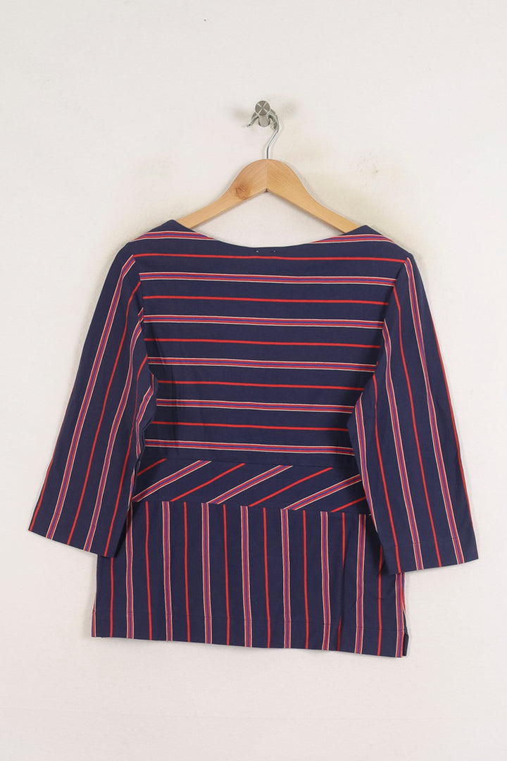 Blouse Bleue et Rouge - Taille S/36 de la marque Ines de la Fressange Paris | PARAD78140 - Vendu par Paradigme - Image 4