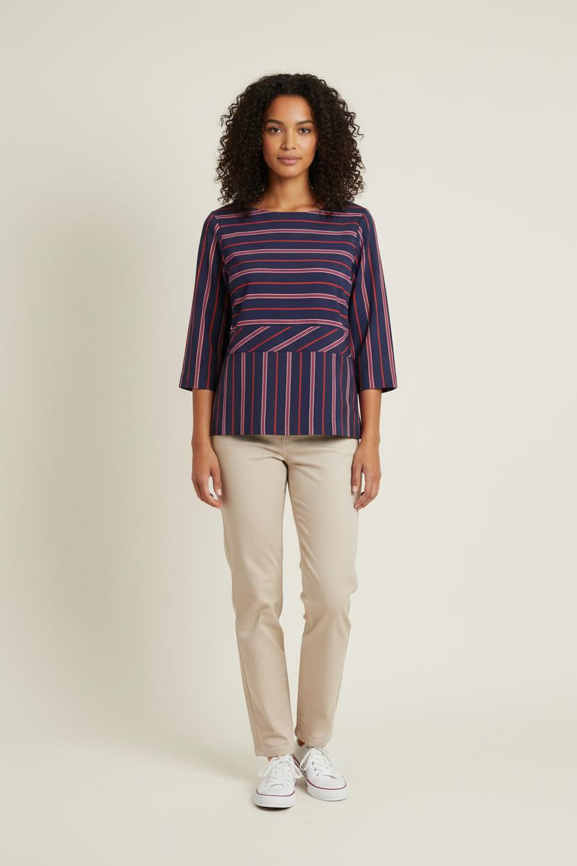 Blouse Bleue et Rouge - Taille S/36 de la marque Ines de la Fressange Paris | PARAD78140 - Vendu par Paradigme - Image 1