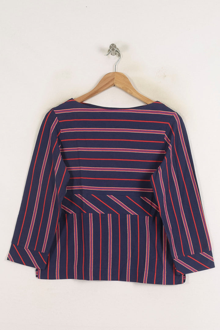 Blouse Bleu et Rouge - Taille S/36 de la marque Ines de la Fressange Paris | PARAD78141 - Vendu par Paradigme - Image 2