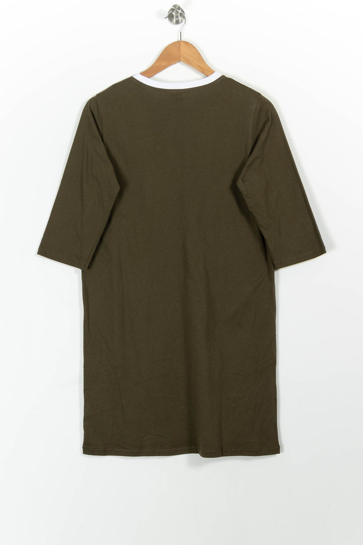 Robe T-shirt Verte et Blanche - Taille S/36 de la marque Ines de la Fressange Paris | PARAD78142 - Vendu par Paradigme - Image 4