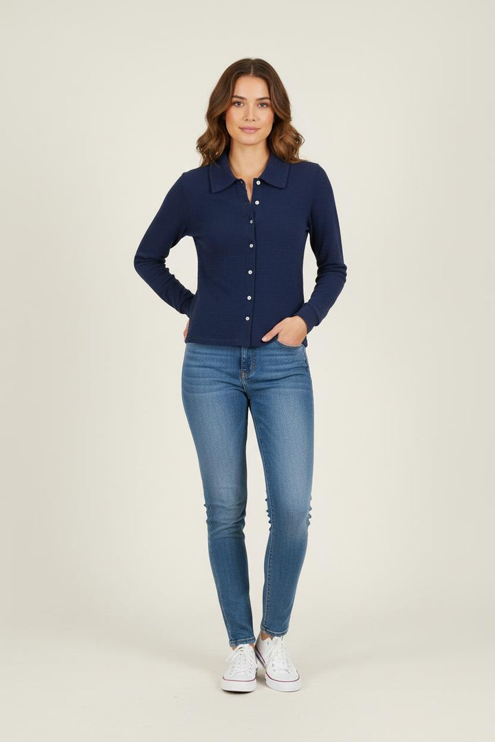 Chemise Bleu - Taille S/36 de la marque Ines de la Fressange Paris | PARAD78143 - Vendu par Paradigme - Image 1