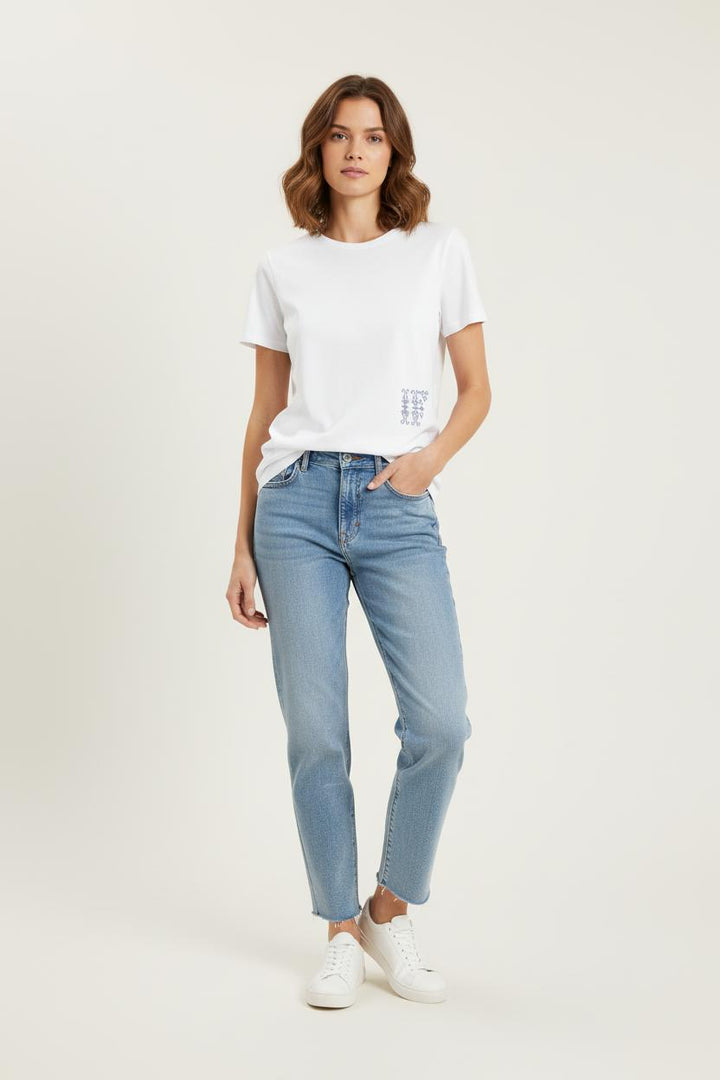 T-shirt Blanc - Taille S/36 de la marque Ines de la Fressange Paris | PARAD78160 - Vendu par Paradigme - Image 1