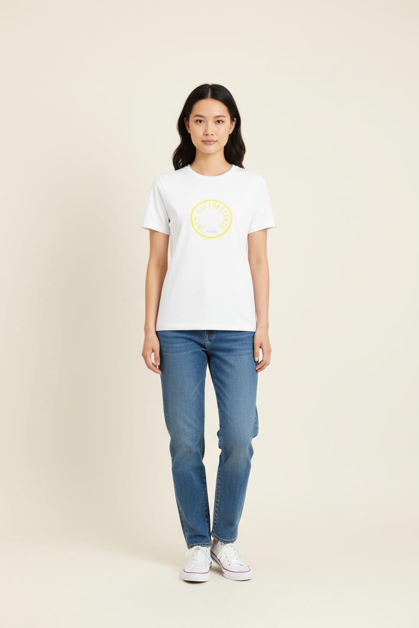 Tee-shirt Blanc - Taille M/38 de la marque Ines de la Fressange Paris | PARAD78163 - Vendu par Paradigme - Image 1