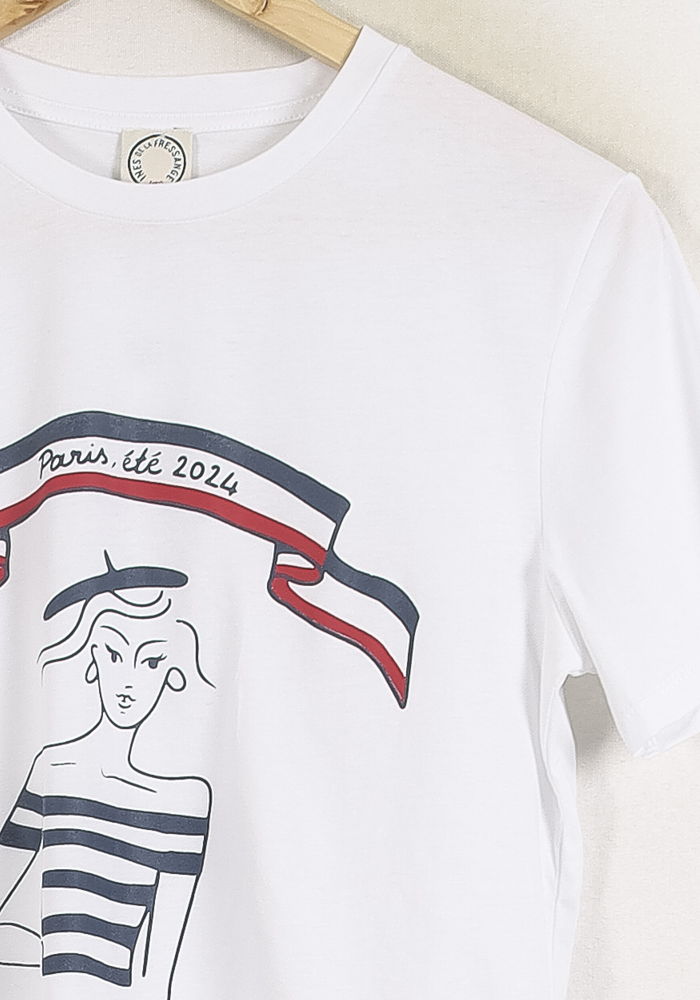 Tee-shirt Blanc et Bleu - Taille S/36 de la marque Ines de la Fressange Paris | PARAD78166 - Vendu par Paradigme - Image 3