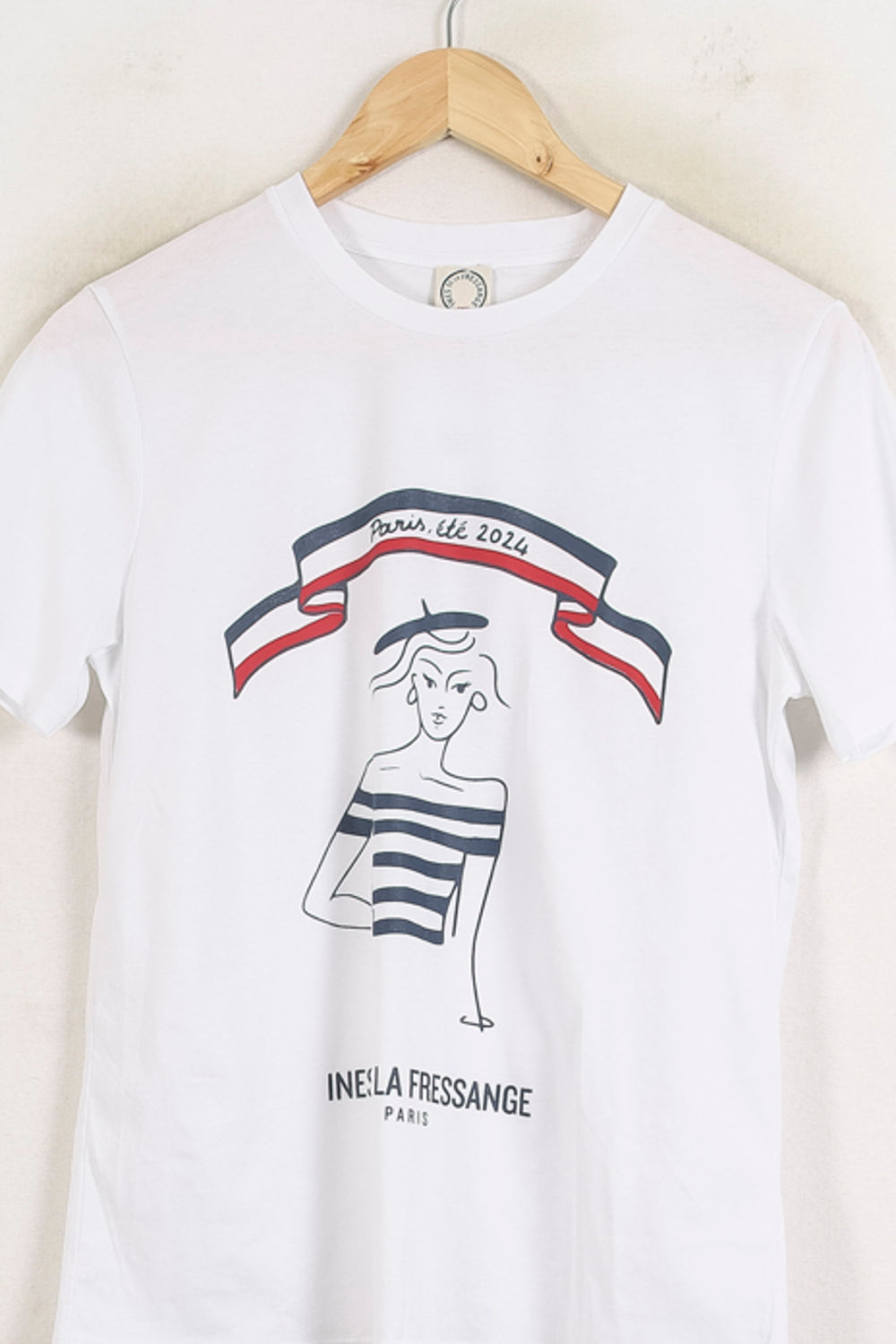 Tee-shirt Blanc et Bleu - Taille S/36 de la marque Ines de la Fressange Paris | PARAD78166 - Vendu par Paradigme - Image 2
