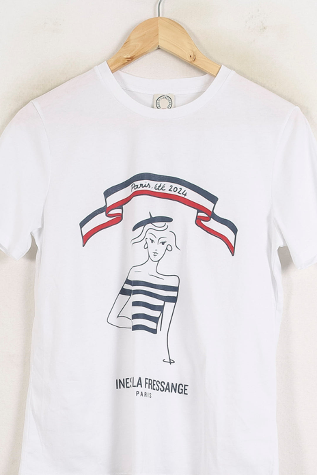 Tee-shirt Blanc et Bleu - Taille S/36 de la marque Ines de la Fressange Paris | PARAD78166 - Vendu par Paradigme - Image 2