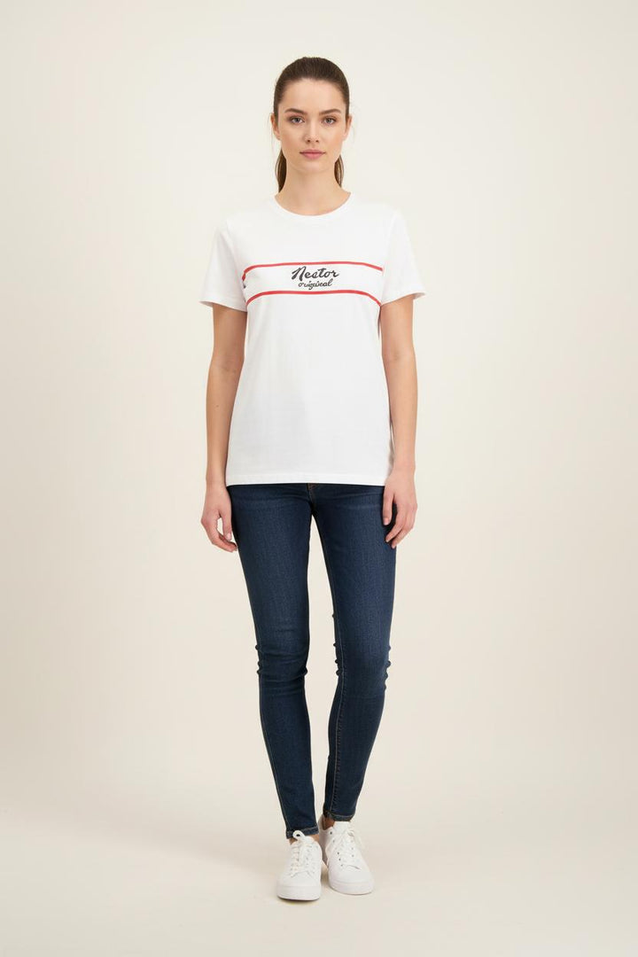Tee-shirt Blanc et Rouge - Taille S/36 de la marque Ines de la Fressange Paris | PARAD78167 - Vendu par Paradigme - Image 1